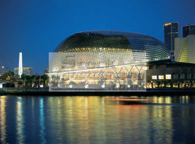 Contemporary Store on Singapore Esplanade Theater Contemporary Architecture Night Asian