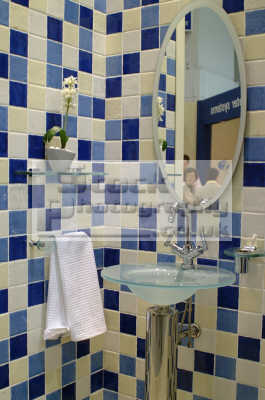 Bathroom on Blue Tiled Bathroom Bathrooms Washroom Interiors Inside British